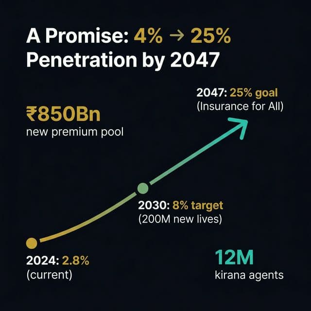 The Promise: 4% → 25% Penetration by 2047
